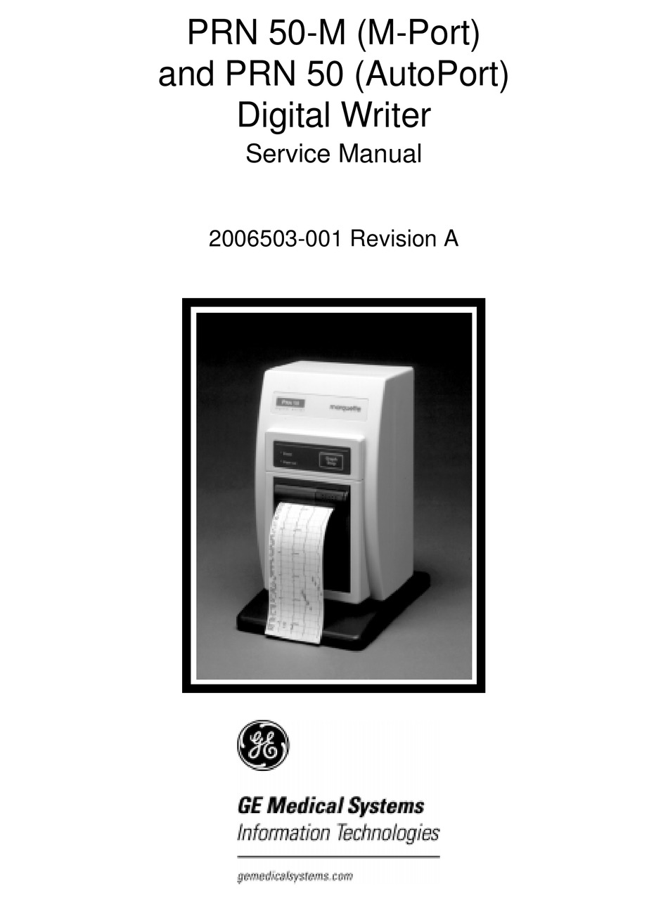 Ge Medical Systems Prn 50 Service Manual Pdf Download Manualslib