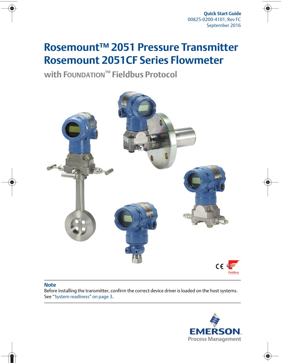 EMERSON ROSEMOUNT 2051 QUICK START MANUAL Pdf Download ManuaLib