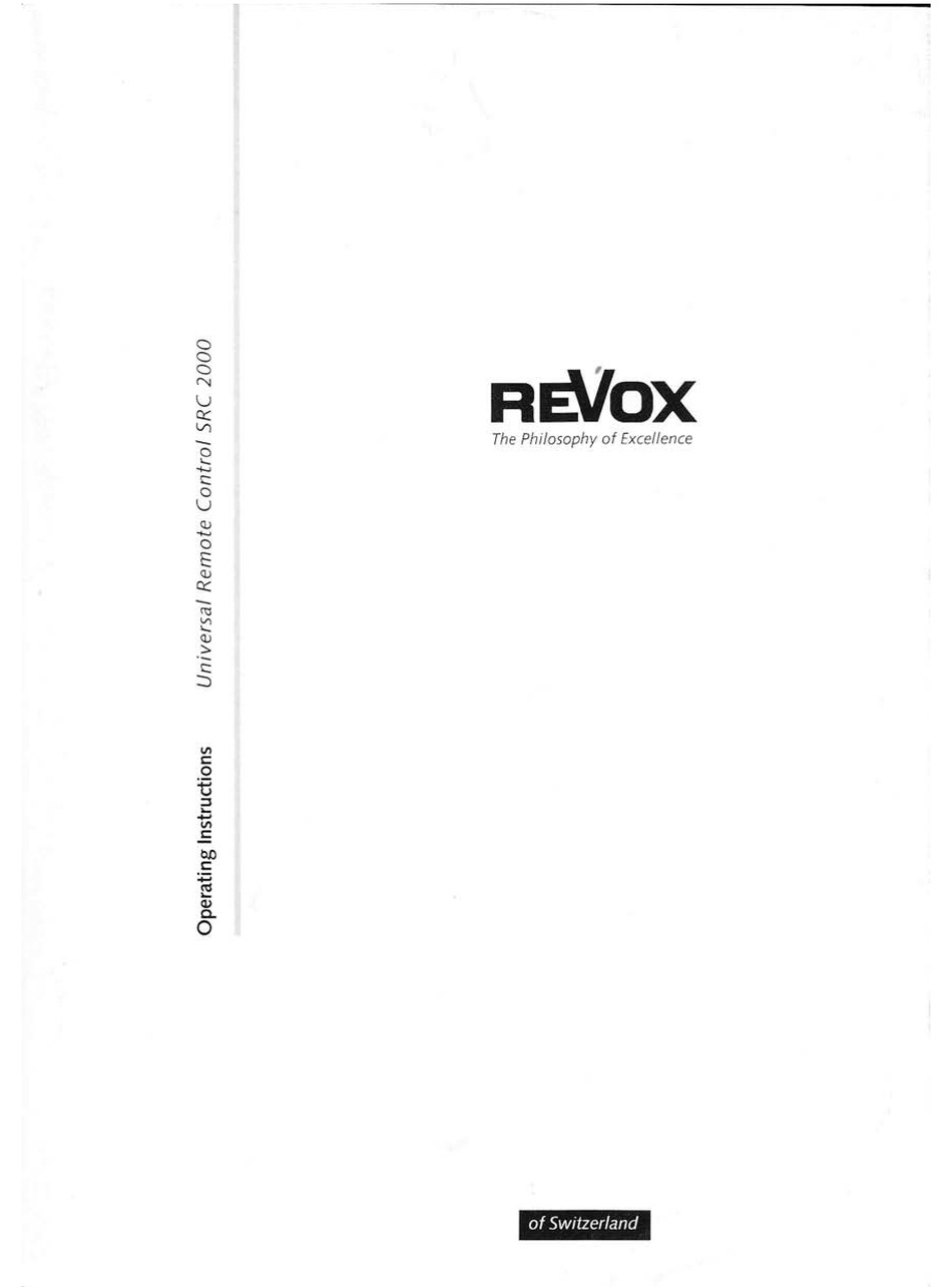 Using The Program - Revox SRC-2000 Operating Instructions Manual [Page 28]