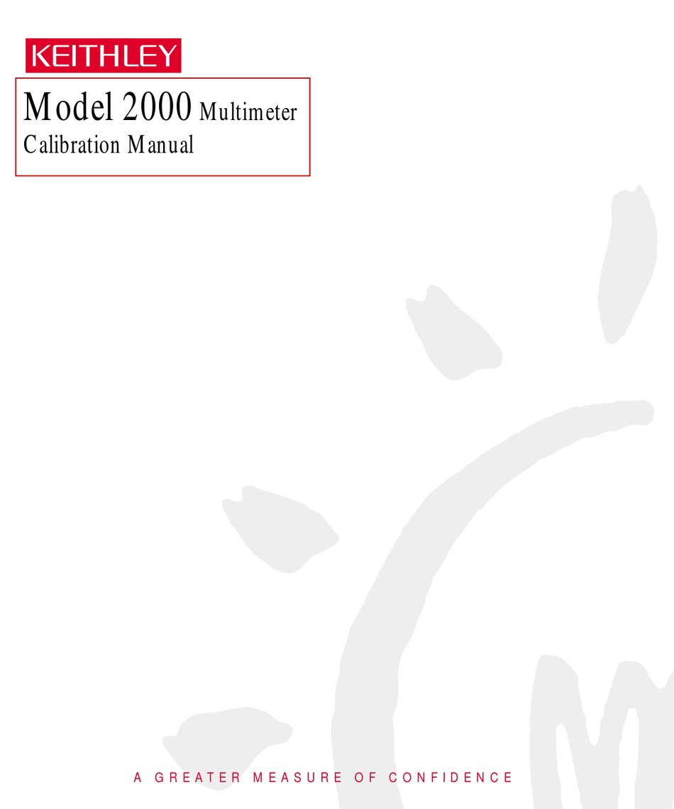 KEITHLEY 2000 CALIBRATION MANUAL Pdf Download ManualsLib