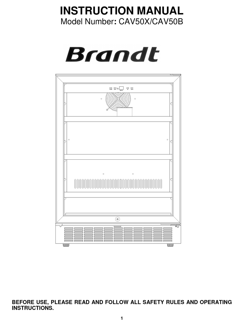 BRANDT CAV50X INSTRUCTION MANUAL Pdf Download ManualsLib