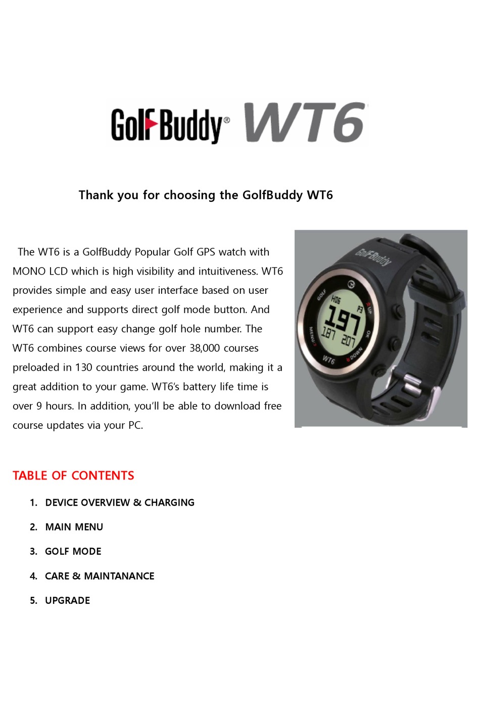 golfbuddy wt6 golf gps watch