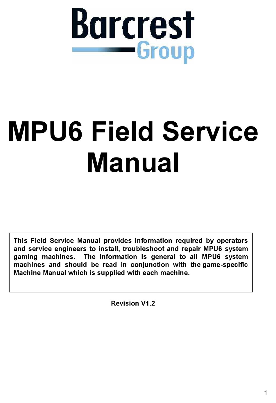 Barcrest Mpu5 Manual Pdf