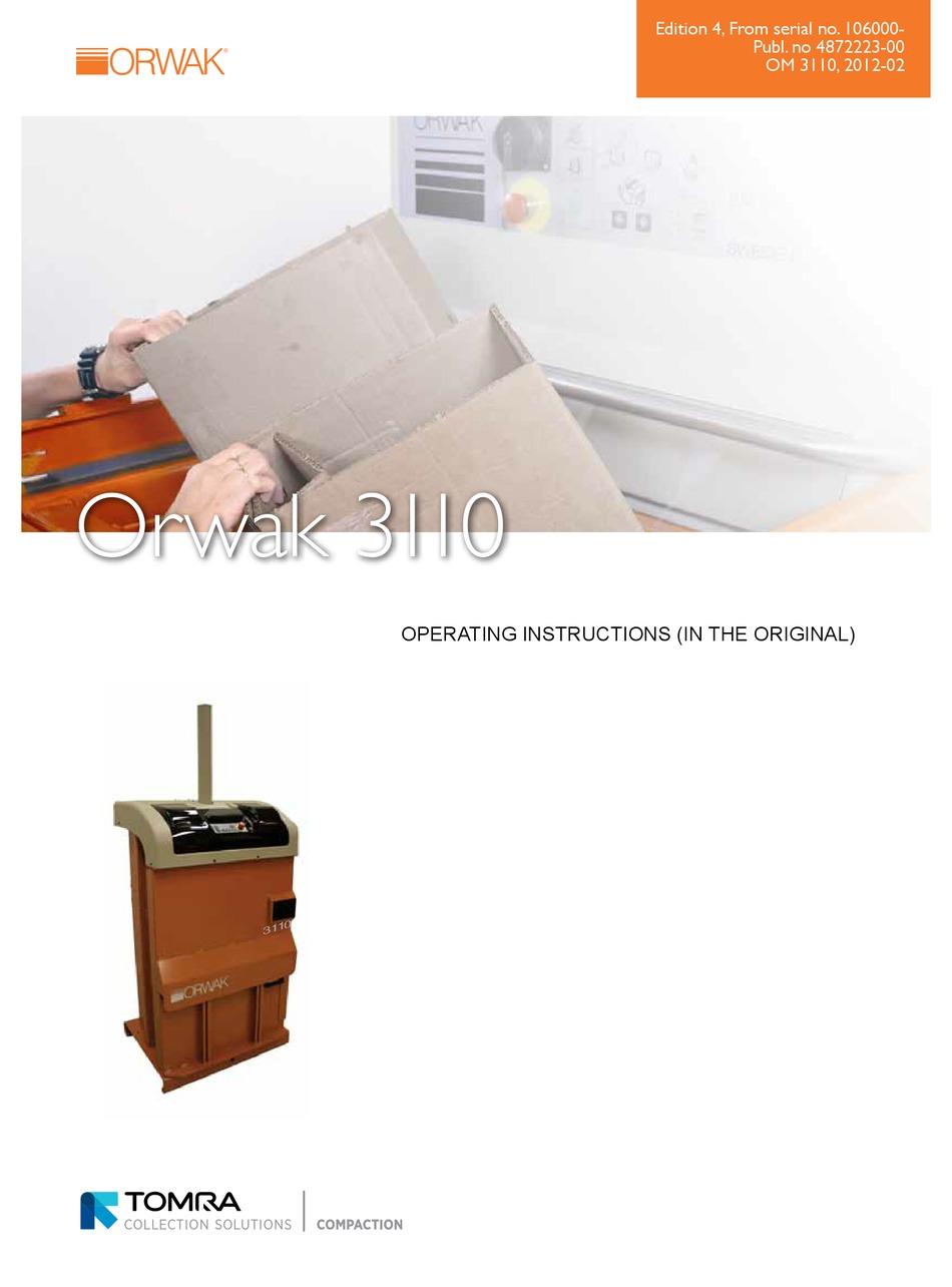 ORWAK 3110 OPERATING INSTRUCTIONS MANUAL Pdf Download | ManualsLib