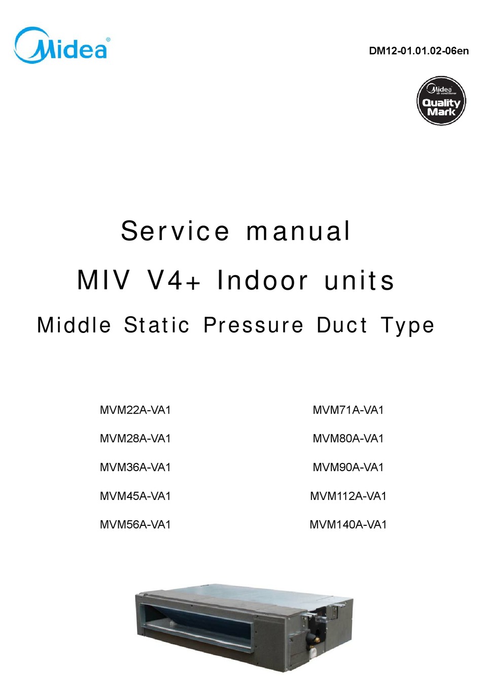 MIDEA MVM22A-VA1 SERVICE MANUAL Pdf 
