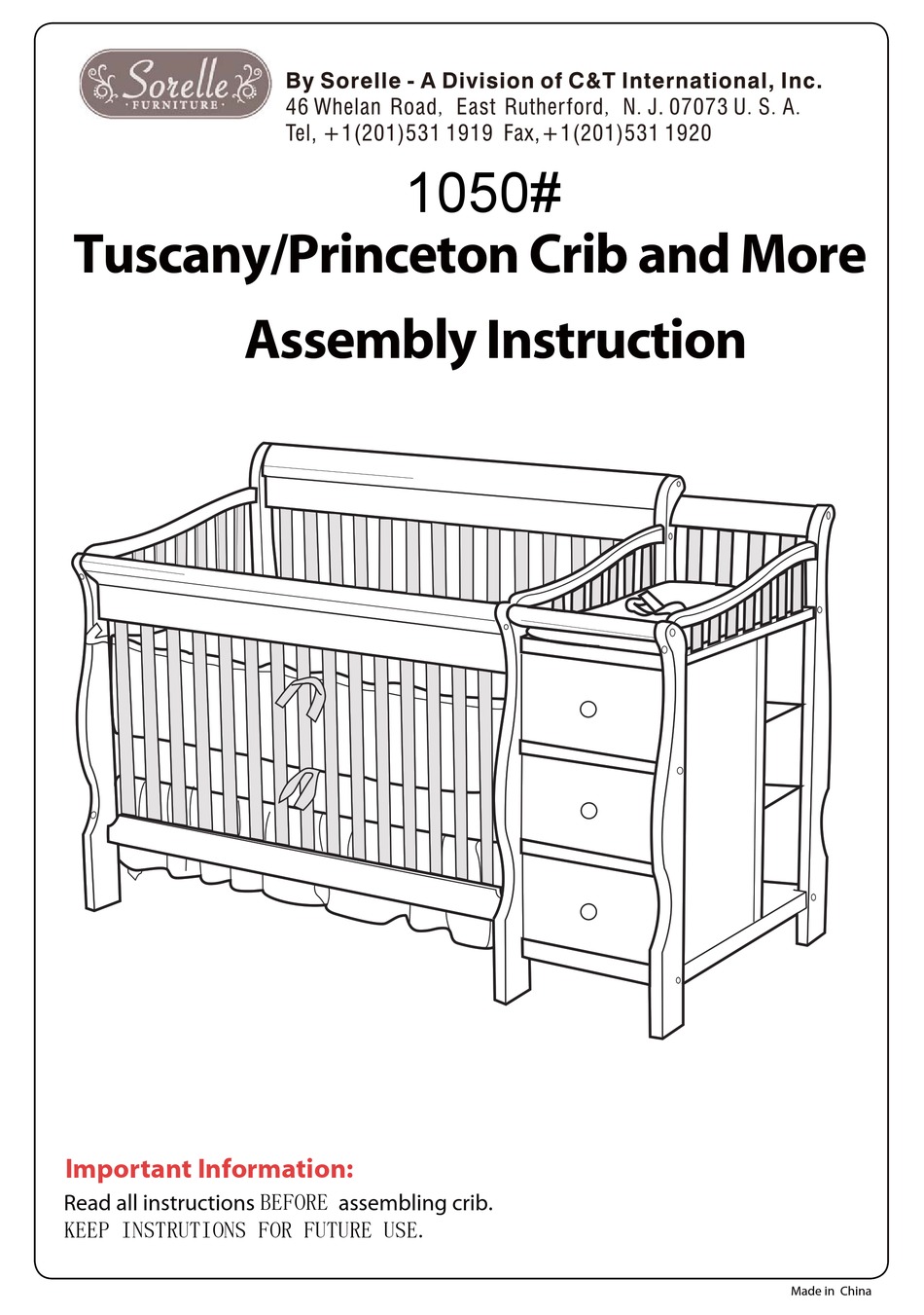 SORELLE 1050 ASSEMBLY INSTRUCTION MANUAL Pdf Download ManualsLib