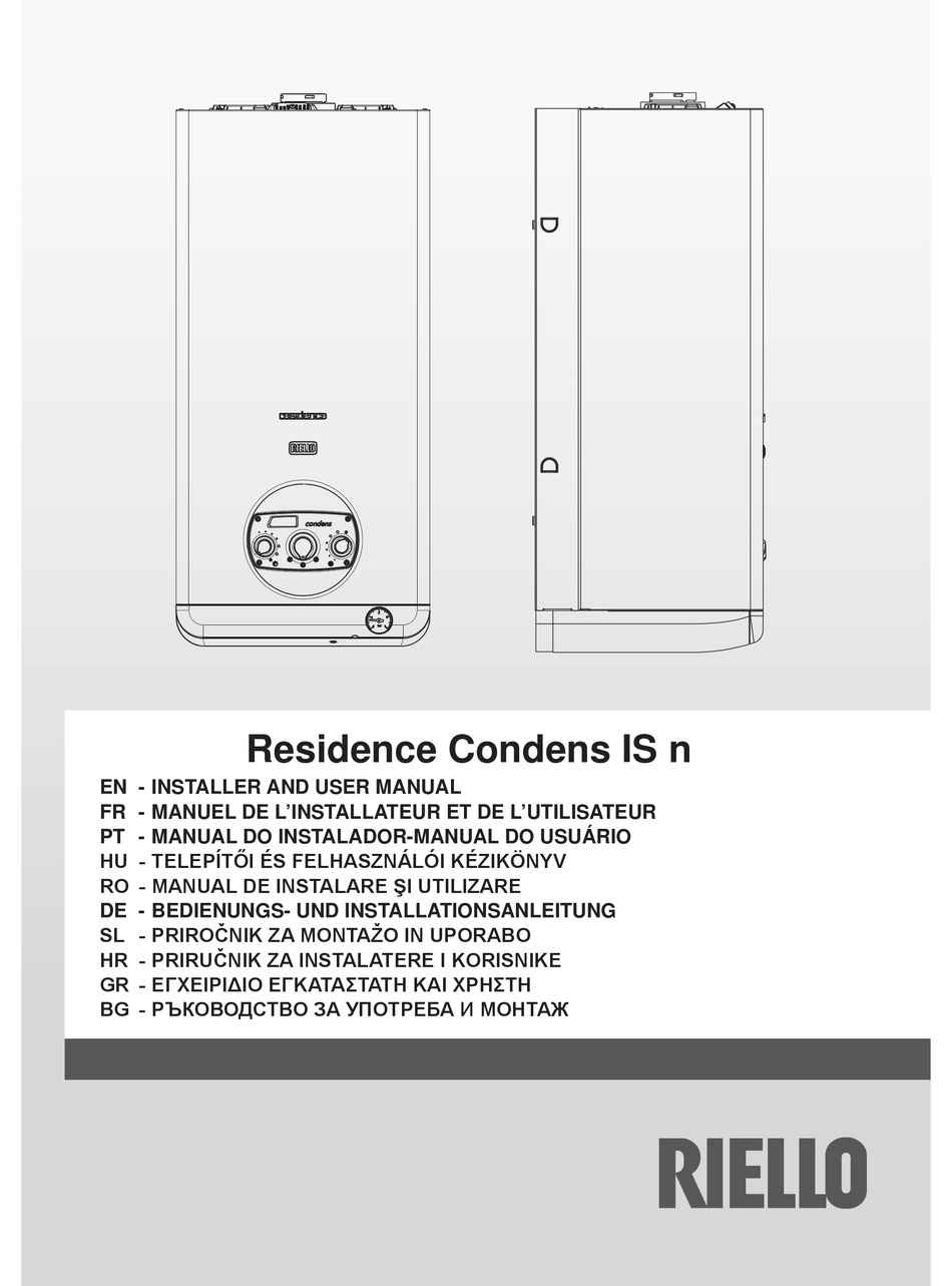 RIELLO RESIDENCE CONDENS IS N INSTALLER AND USER MANUAL Pdf Download