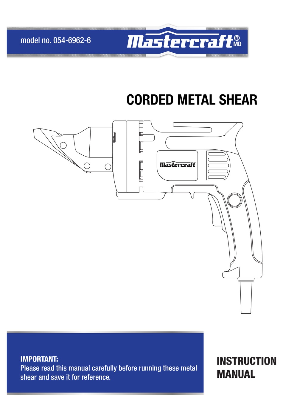 MASTERCRAFT 05469626 INSTRUCTION MANUAL Pdf Download ManualsLib