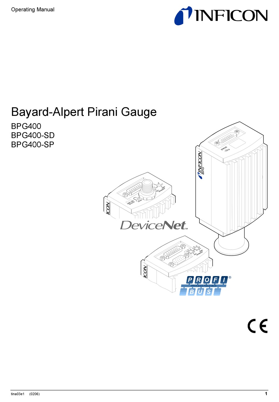 Inficon Bpg400 Operating Manual Pdf Download Manualslib