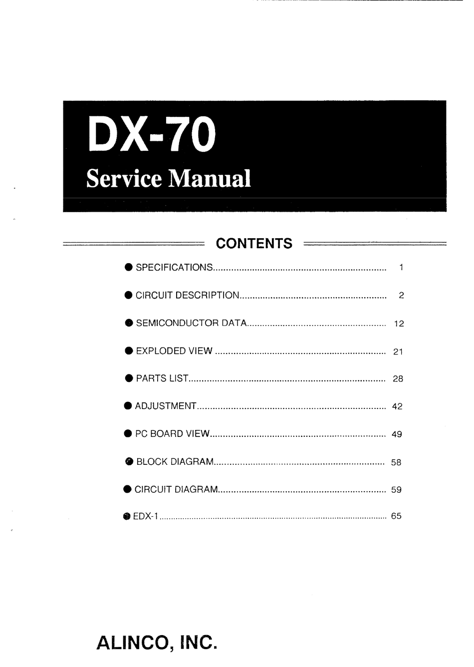 Alinco Dx 70 Service Manual Pdf Download Manualslib