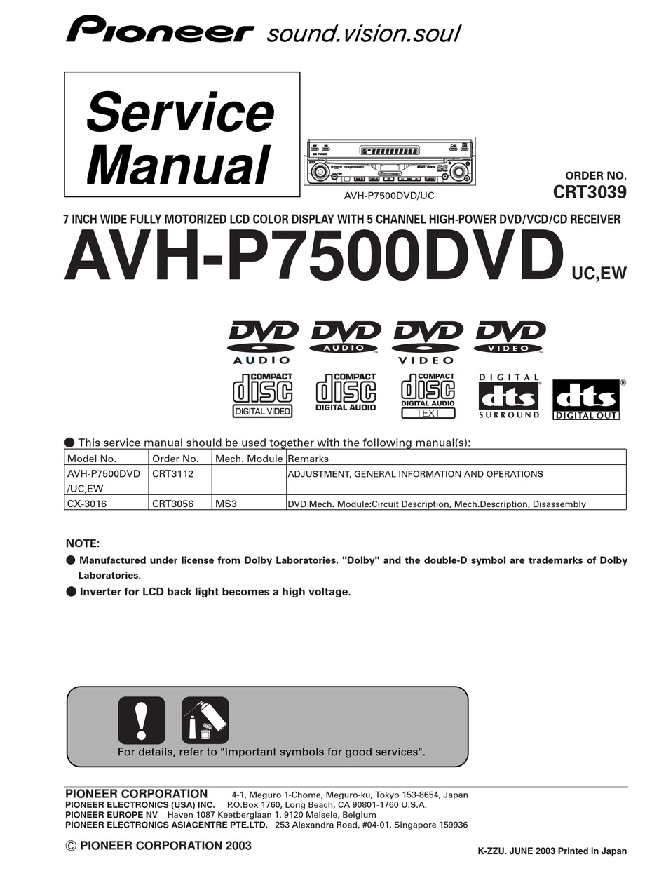 Avh p6800dvd схема подключения