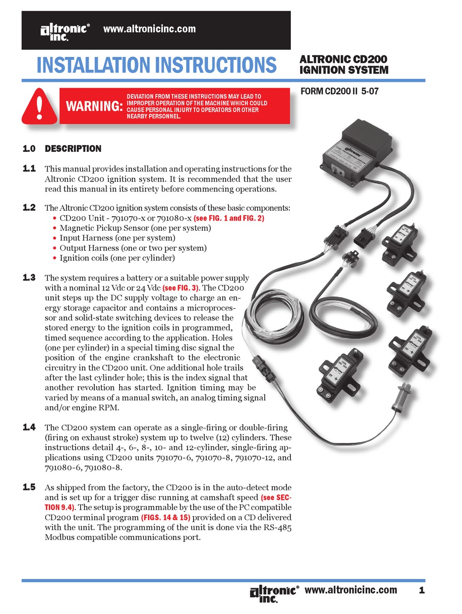 ALTRONICS CD200 INSTALLATION INSTRUCTIONS MANUAL Pdf Download ManualsLib