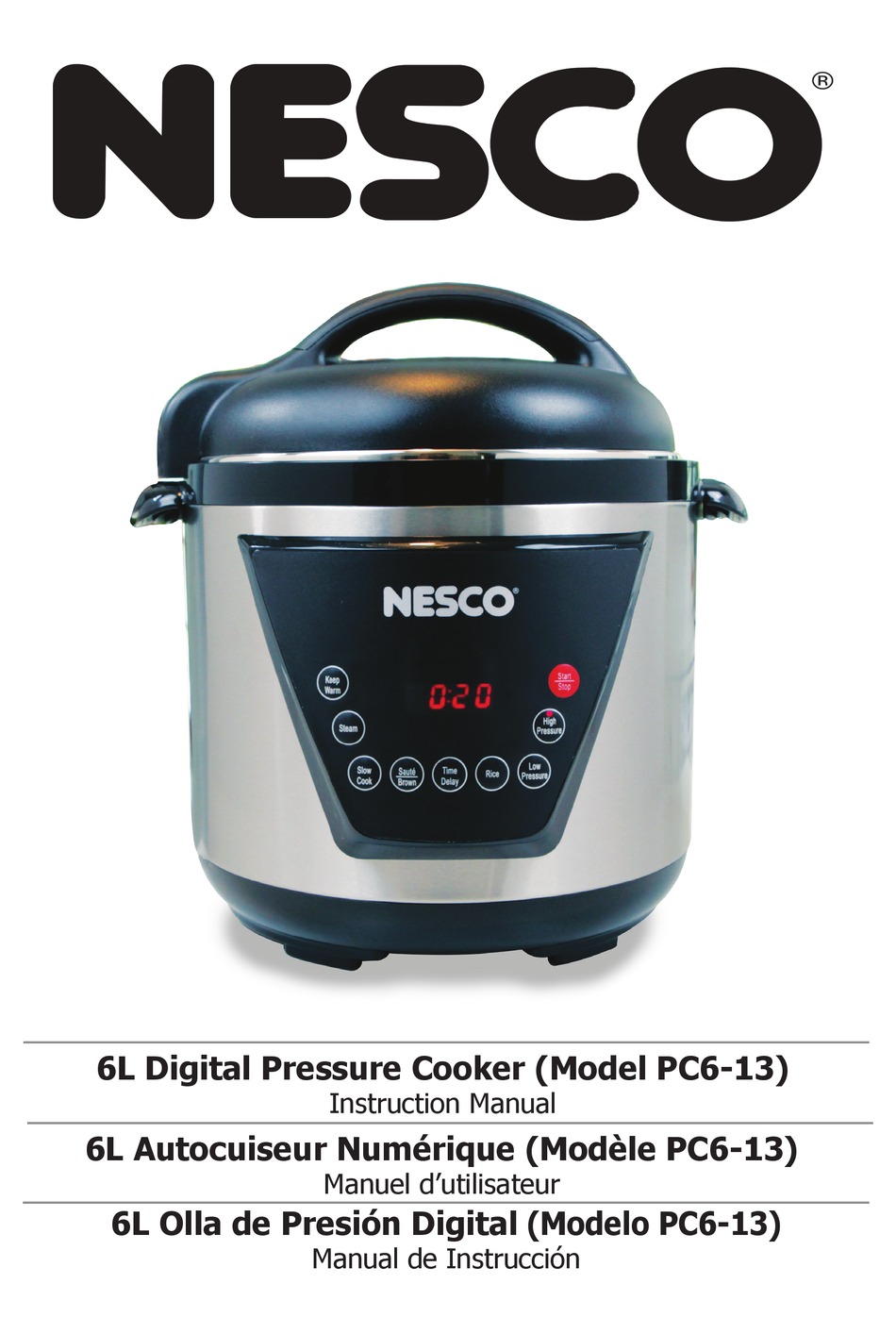 nesco 11 quart pressure cooker manual