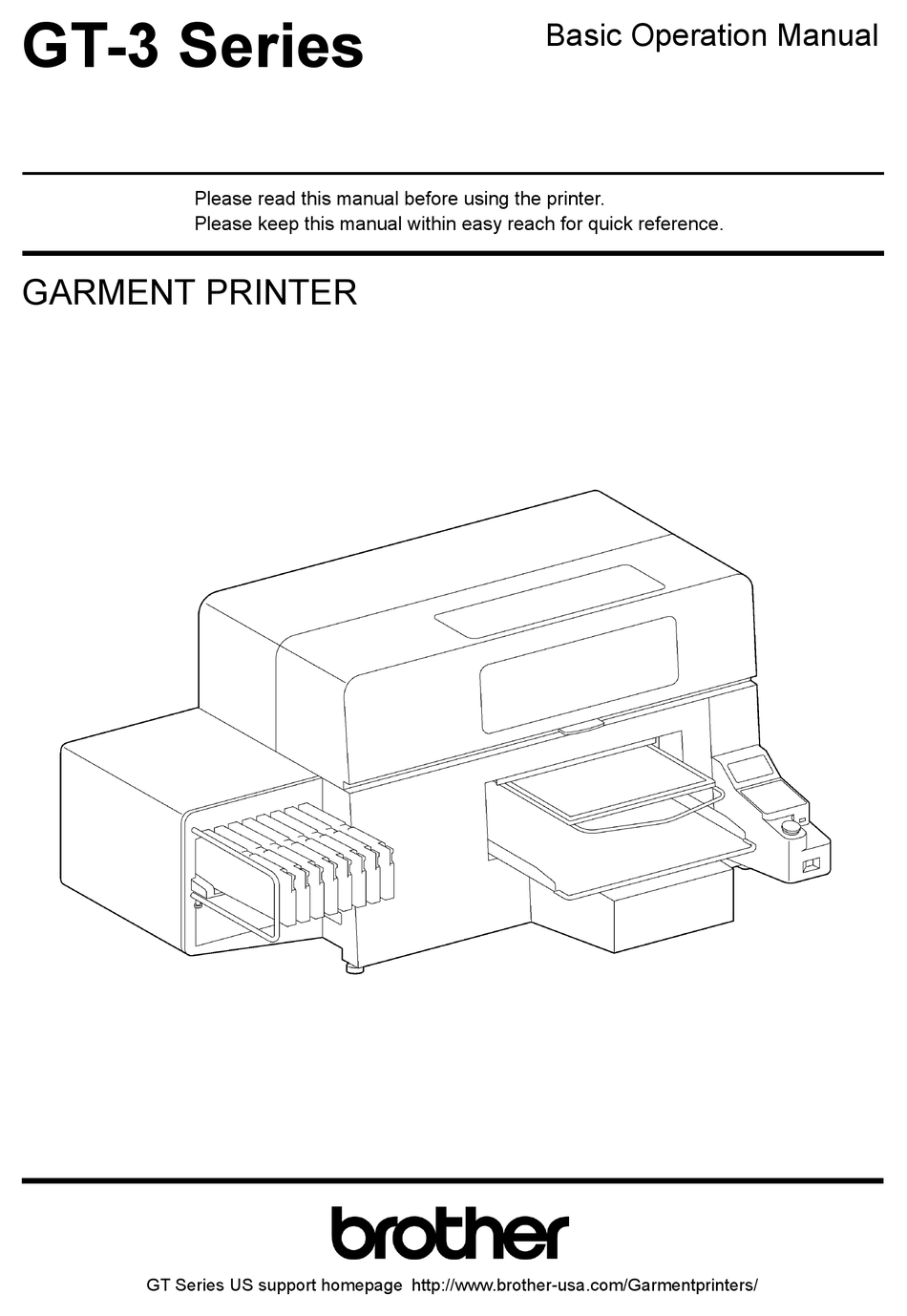 Brother Gt 3 Series Basic Operation Manual Pdf Download Manualslib