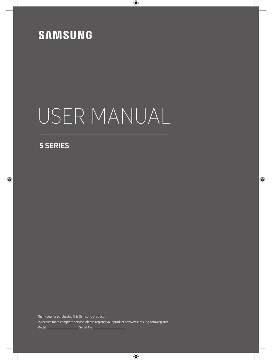SAMSUNG 5 SERIES USER MANUAL Pdf Download | ManualsLib