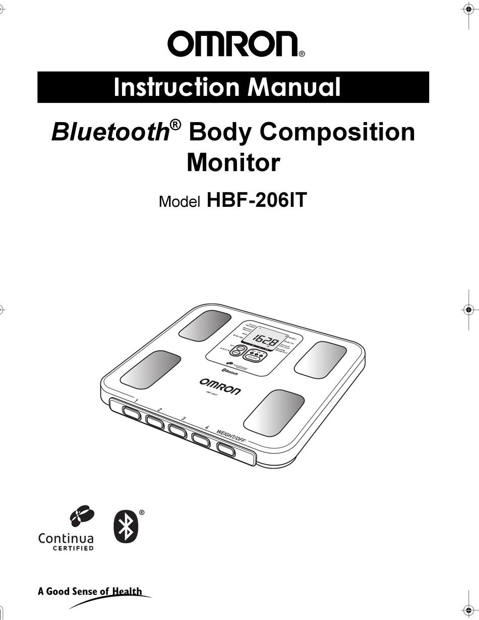 Omron HBF 255T Bluetooth Enabled Digital Full Body Composition Monitor