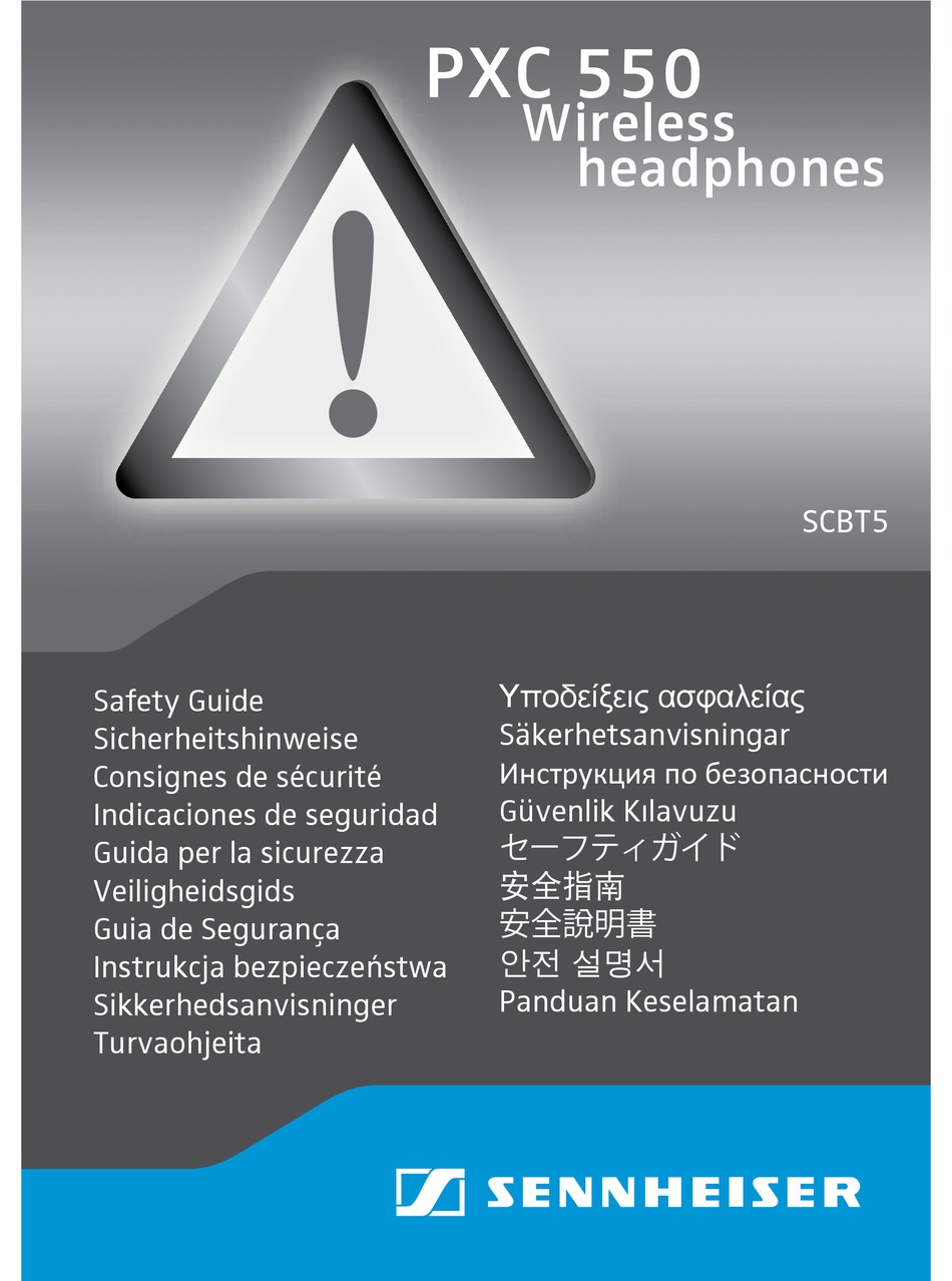 SENNHEISER PXC 550 SAFETY MANUAL Pdf Download | ManualsLib