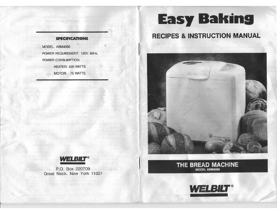 Welbilt Bread Machine Recipes Pdf - 500 Bread Recipes Pdf ...