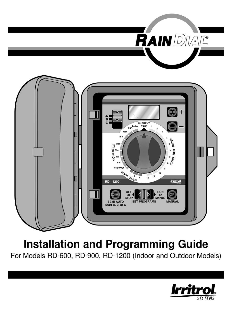Irritrol Rd 600 Installation And Programming Manual Pdf Download Manualslib