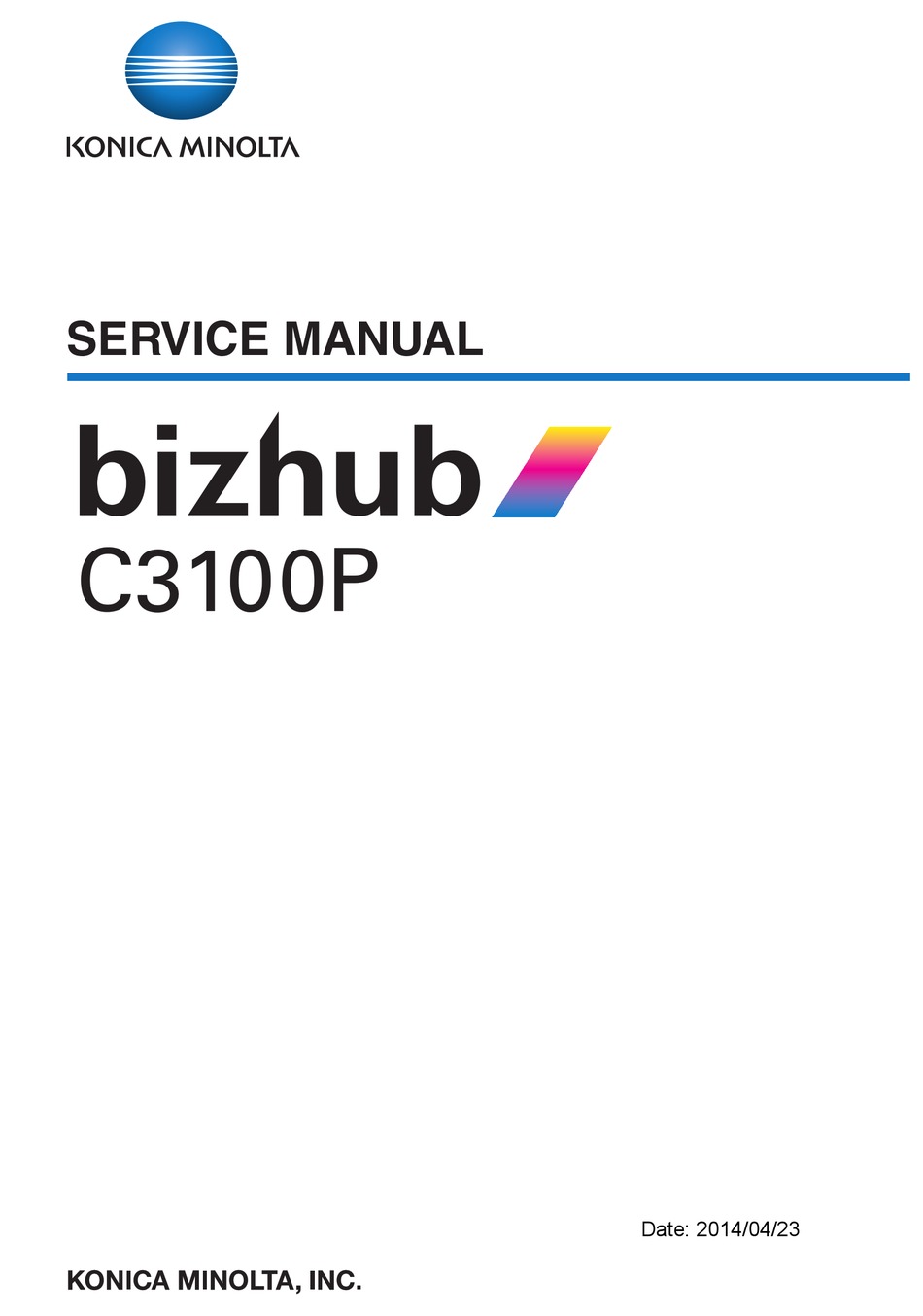 Konica Minolta Bizhub C3100p Service Manual Pdf Download Manualslib
