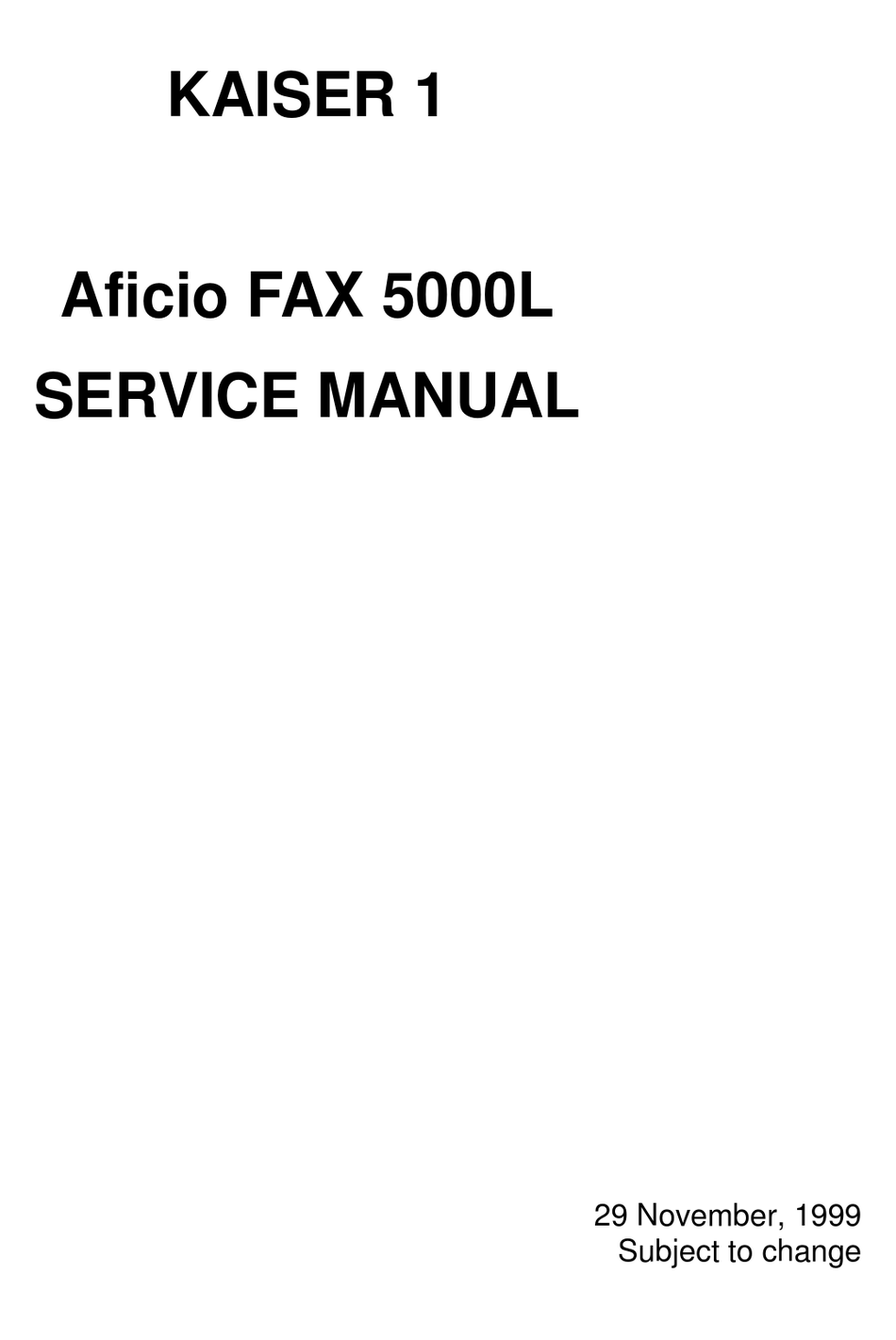 Aficio 5000l Service Manual Pdf Download Manualslib