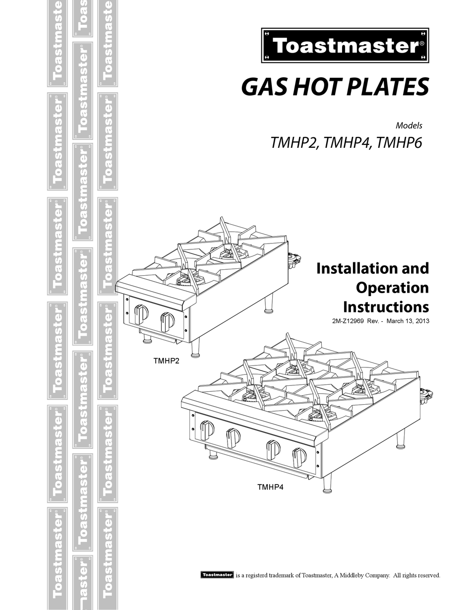TOASTMASTER TMHP2 INSTALLATION AND OPERATION INSTRUCTIONS MANUAL Pdf