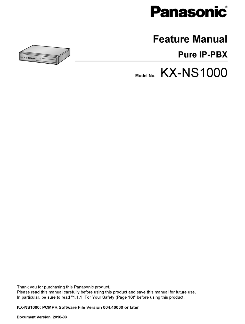 Panasonic Kx Ns1000 Feature Manual Pdf Download Manualslib