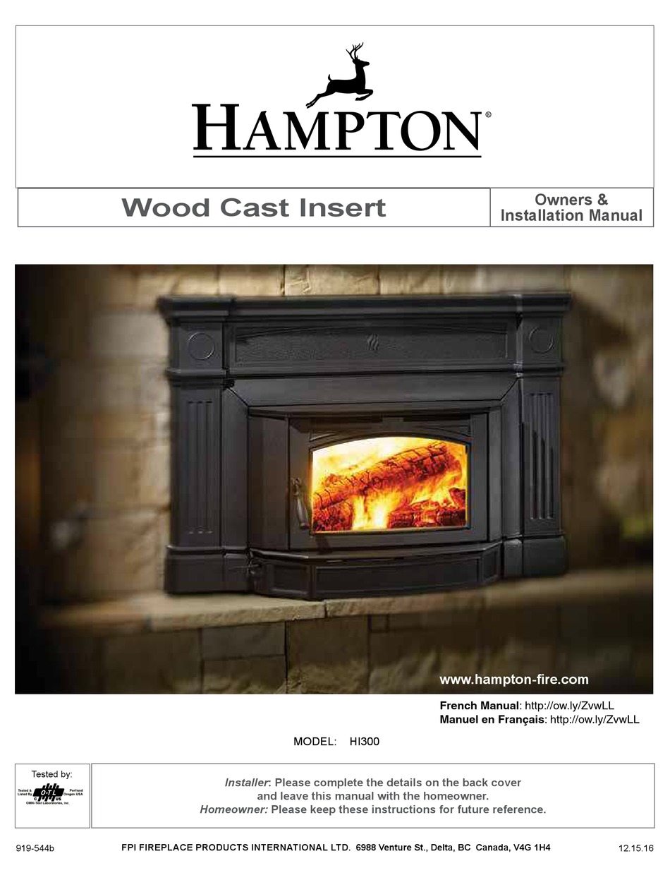 HAMPTON BAY HI300 OWNERS u0026 INSTALLATION MANUAL Pdf Download | ManualsLib