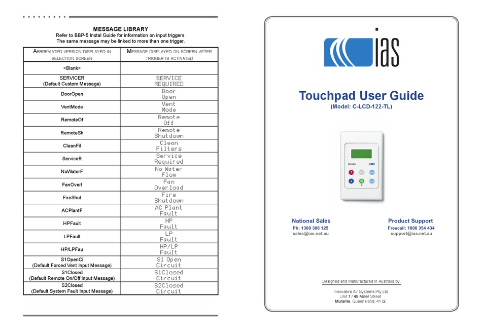 CTOA-122 User Manual - Page 9