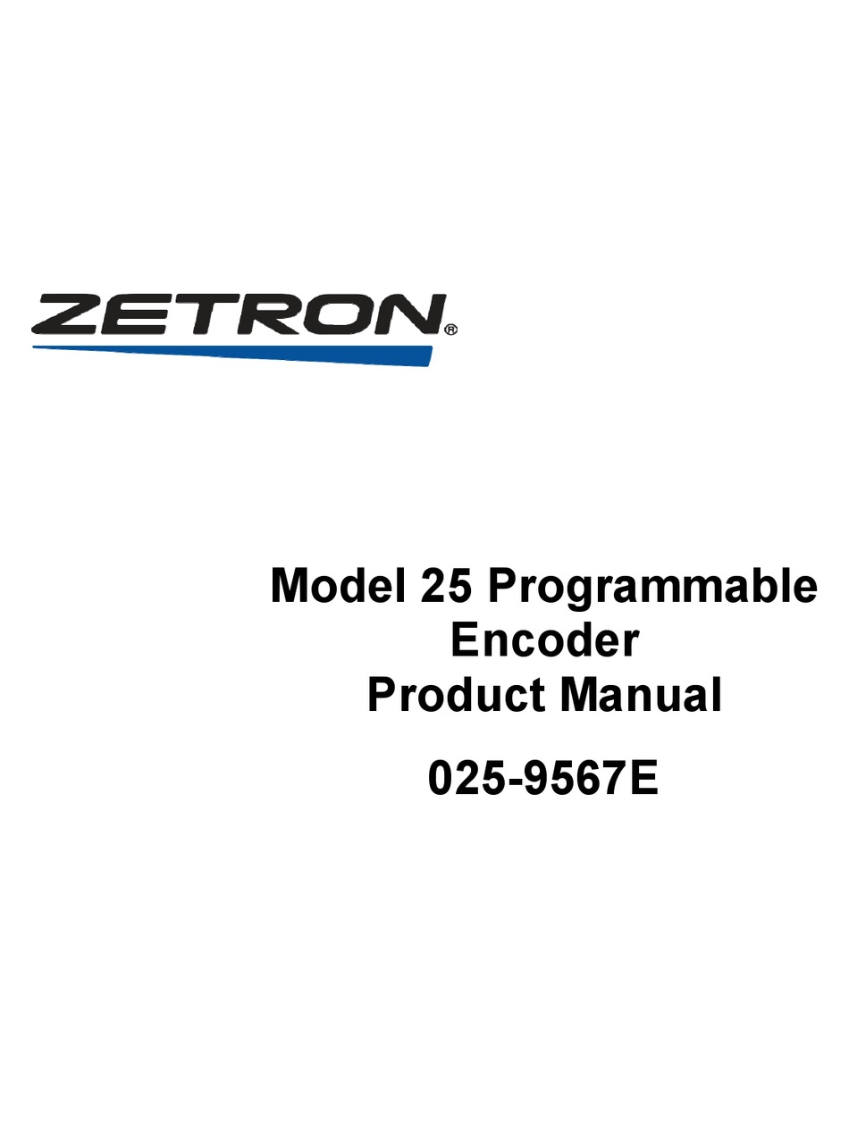 Zetron Model 25 Product Manual Pdf Download Manualslib