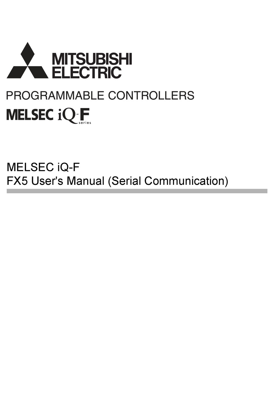 MITSUBISHI ELECTRIC FX5 USER MANUAL Pdf Download | ManualsLib