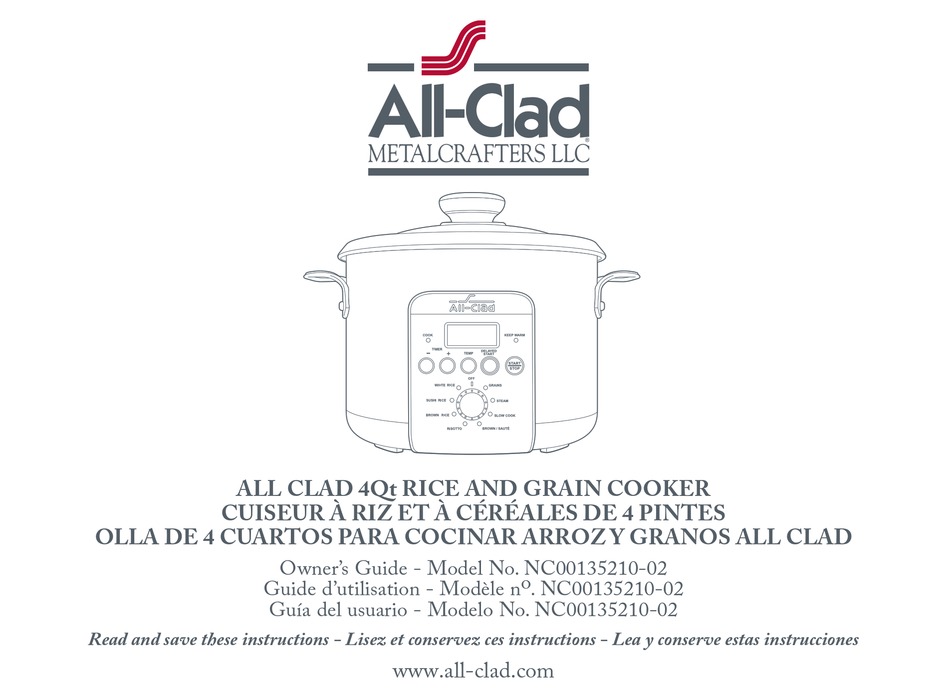 ALLCLAD NC0013521002 INSTRUCTIONS MANUAL Pdf Download ManualsLib