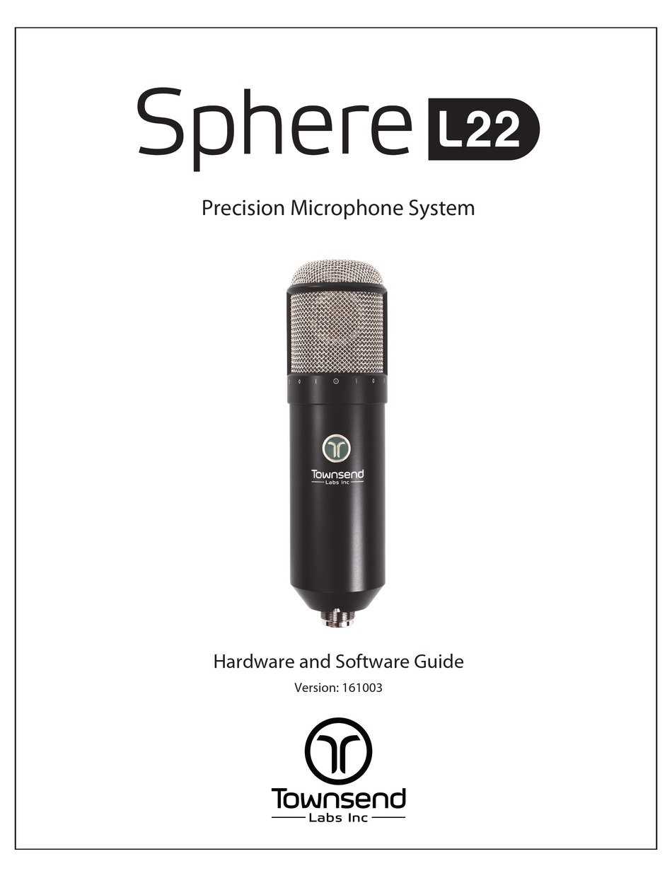 TOWNSEND LABS SPHERE L22 HARDWARE AND SOFTWARE MANUAL Pdf Download