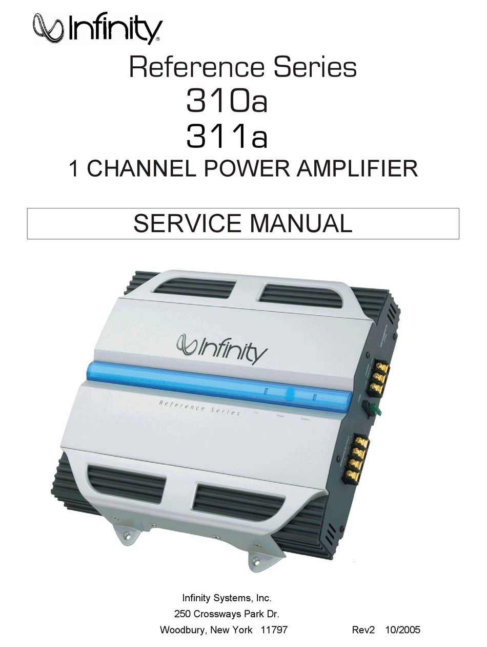 INFINITY 310A SERVICE MANUAL Pdf Download | ManualsLib