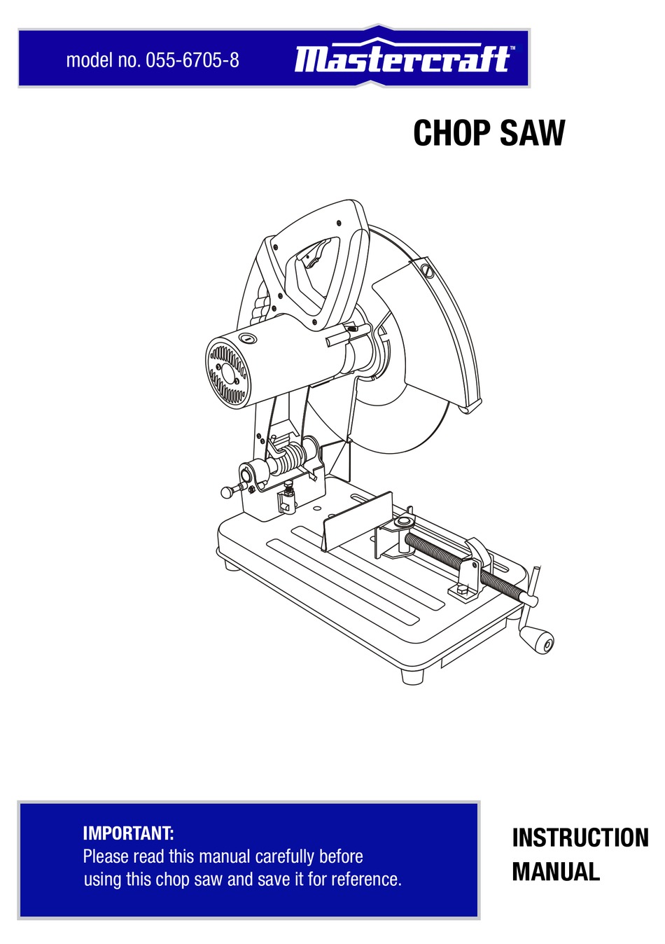Mastercraft 055 6705 8 Instruction Manual Pdf Download Manualslib