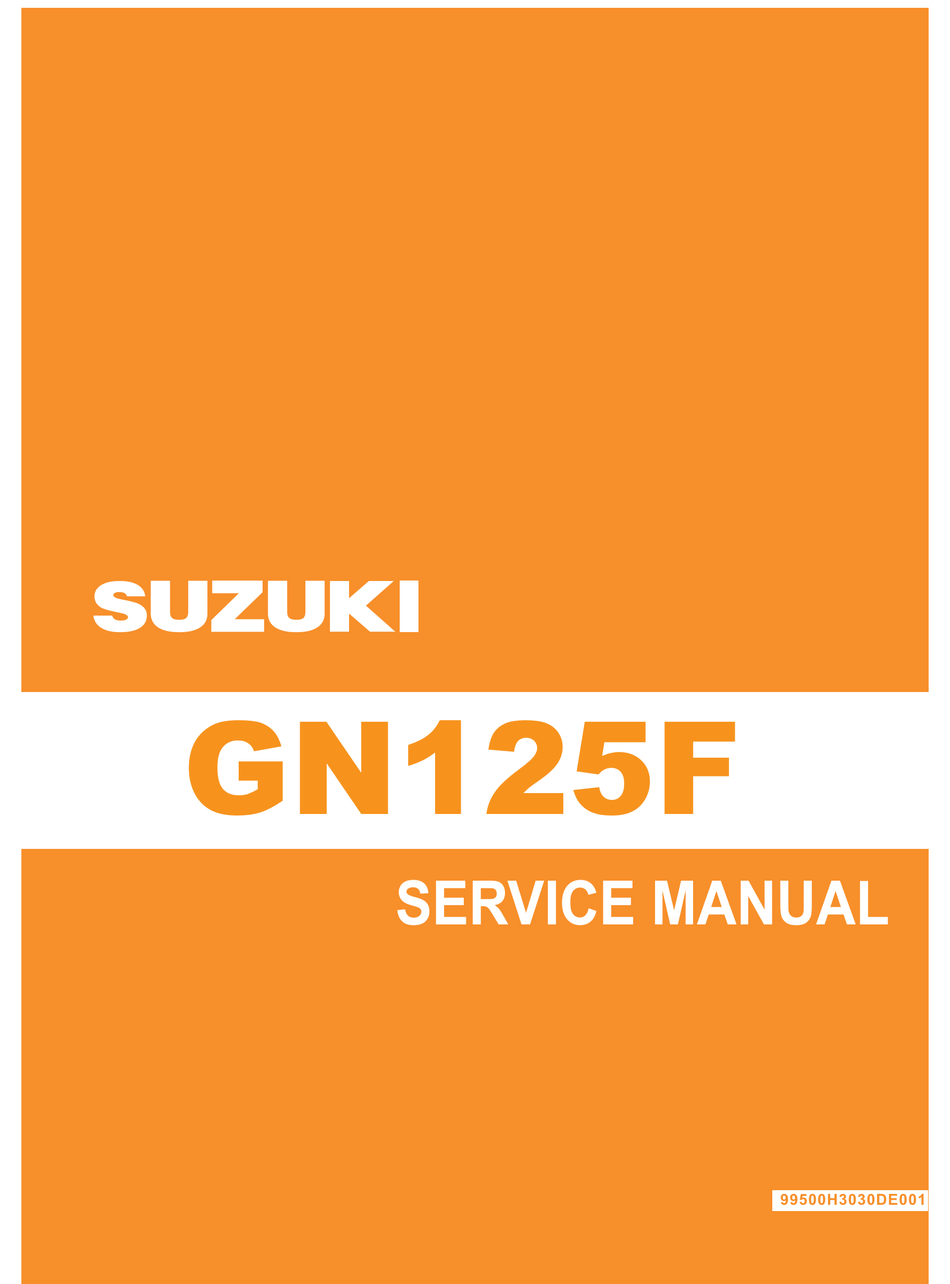 Suzuki GN125 Service Manual Workshop GN125H GN125F Shop 