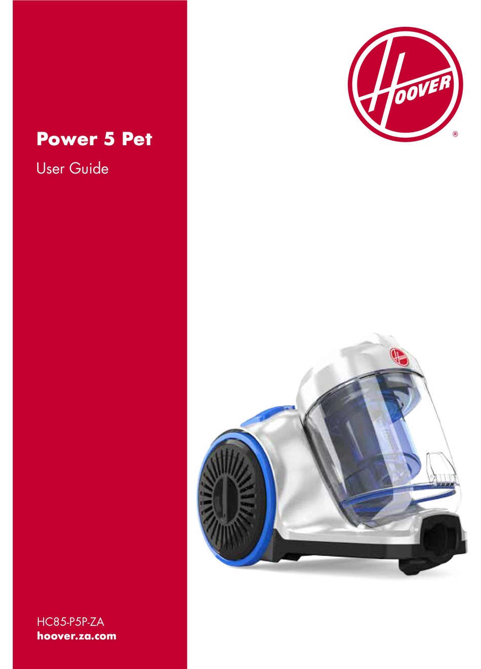 HOOVER POWER 5 PET USER MANUAL Pdf 