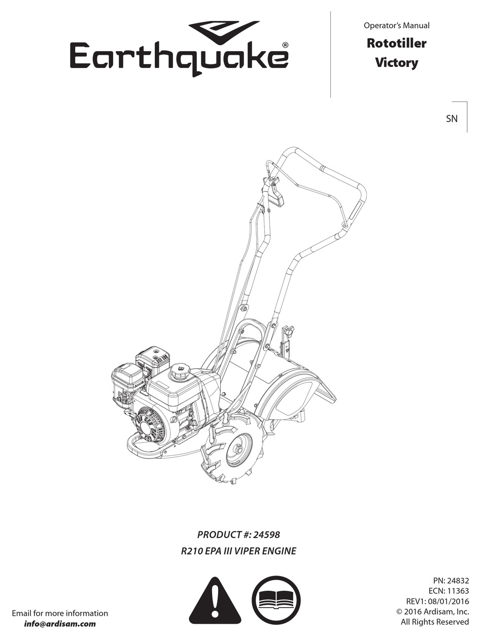 EARTHQUAKE VICTORY 24598 OPERATOR'S MANUAL Pdf Download | ManualsLib