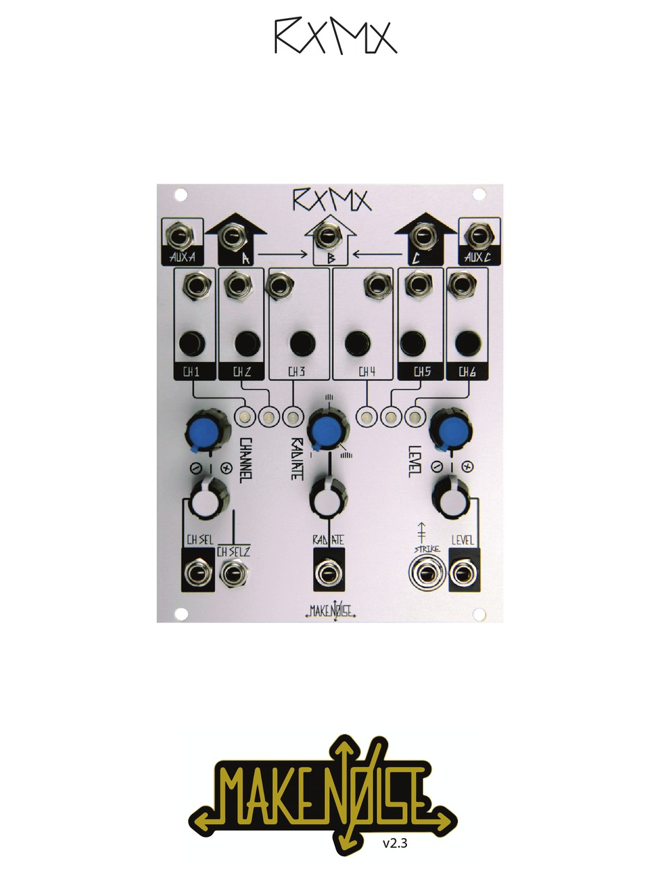 MAKE NOISE RXMX MANUAL Pdf Download ManualsLib
