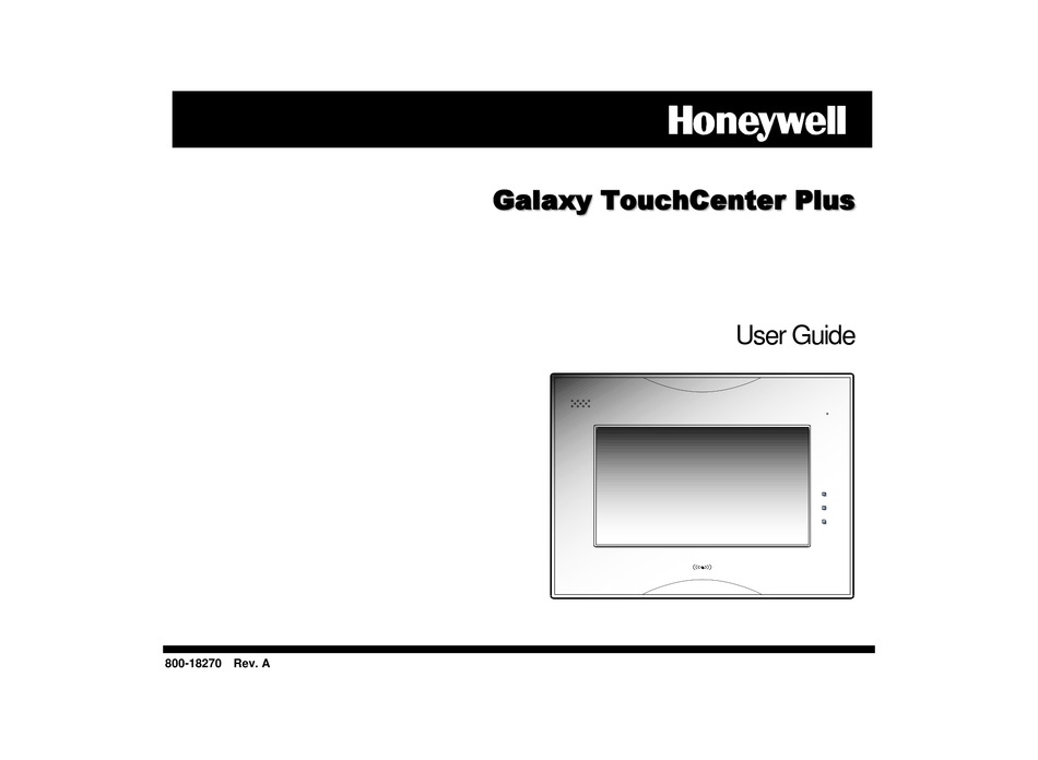 honeywell galaxy touchcenter plus