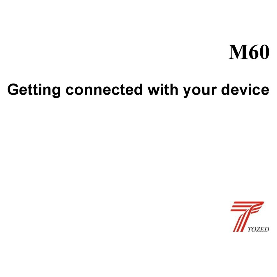 Shenzhen Tozed Technologies M60 Manual Pdf Download Manualslib