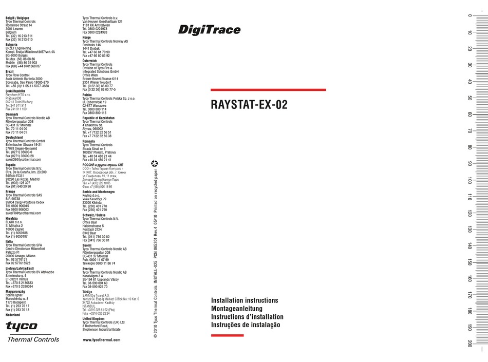 DIGITRACE RAYSTATEX02 INSTALLATION INSTRUCTIONS MANUAL Pdf Download ManualsLib