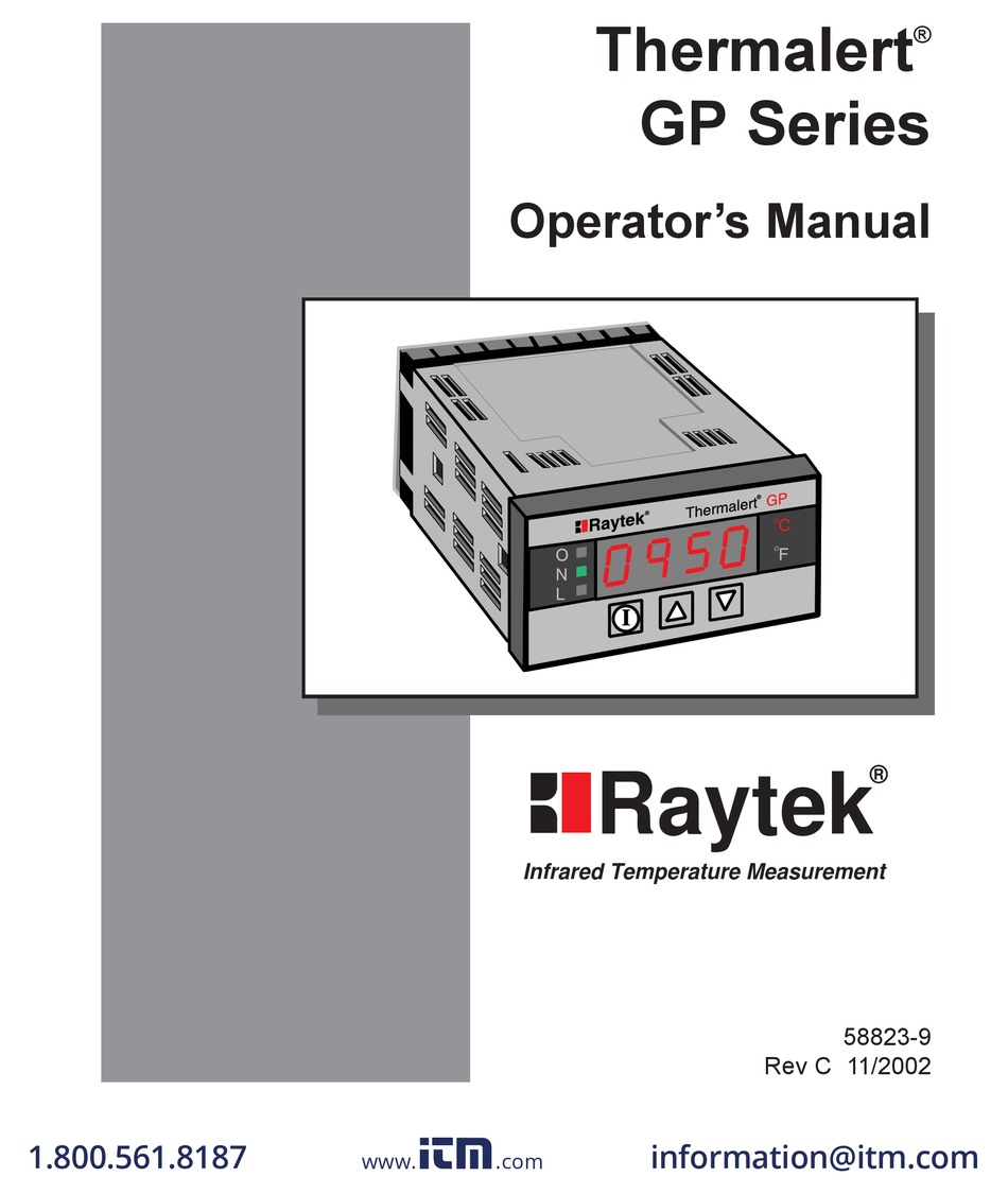 Raytek Thermalert Gp Series Operator S Manual Pdf Download Manualslib Raytek Thermalert Gp Series Operator S Manual Pdf Download Manualslib