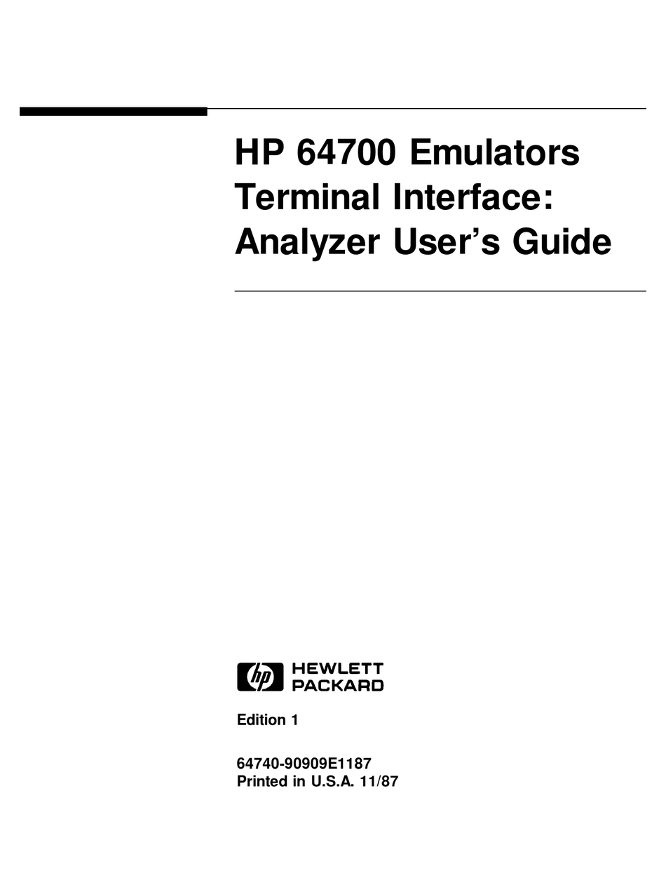 HP 64700 USER MANUAL Pdf Download | ManualsLib