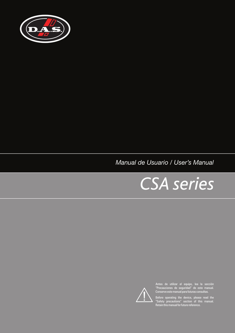 D.A.S. CSA SERIES USER MANUAL Pdf Download | ManualsLib