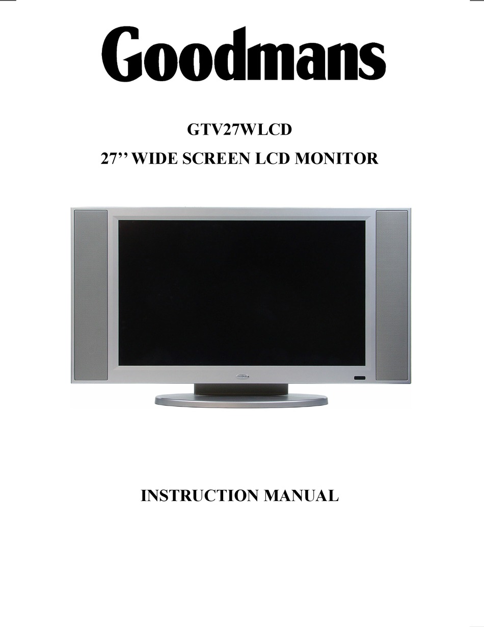 GOODMANS GTV27WLCD INSTRUCTION MANUAL Pdf Download | ManualsLib