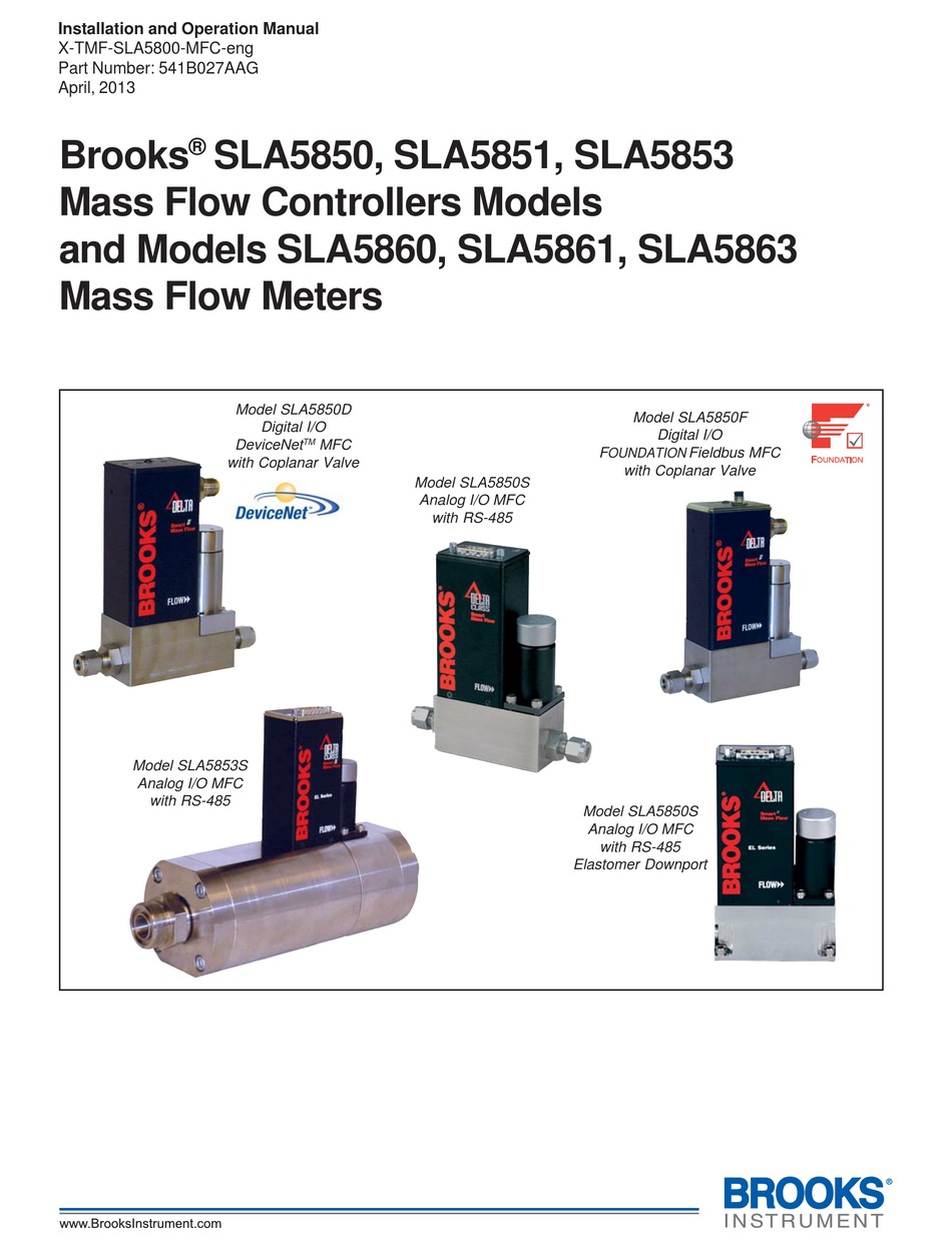 BROOKS SLA5850 INSTALLATION AND OPERATION MANUAL Pdf Download ManualsLib
