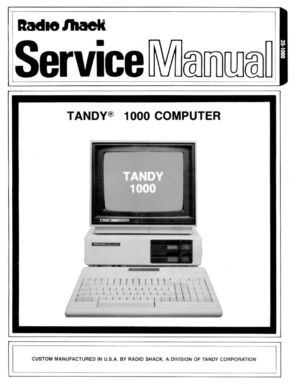 RADIO SHACK TANDY 1000 SERVICE MANUAL Pdf Download ManualsLib