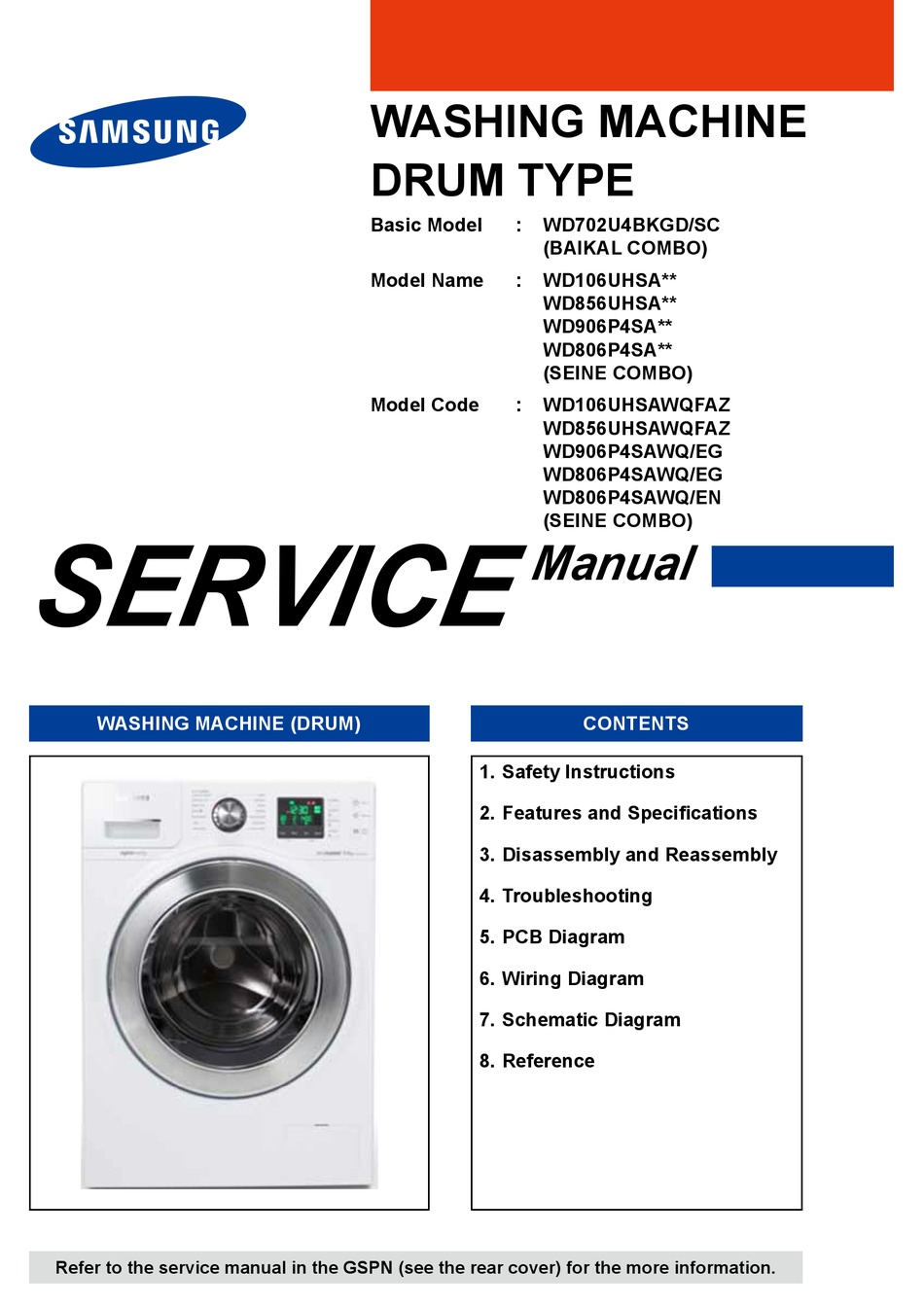 Samsung Wd106uhsa Series Service Manual Pdf Download Manualslib