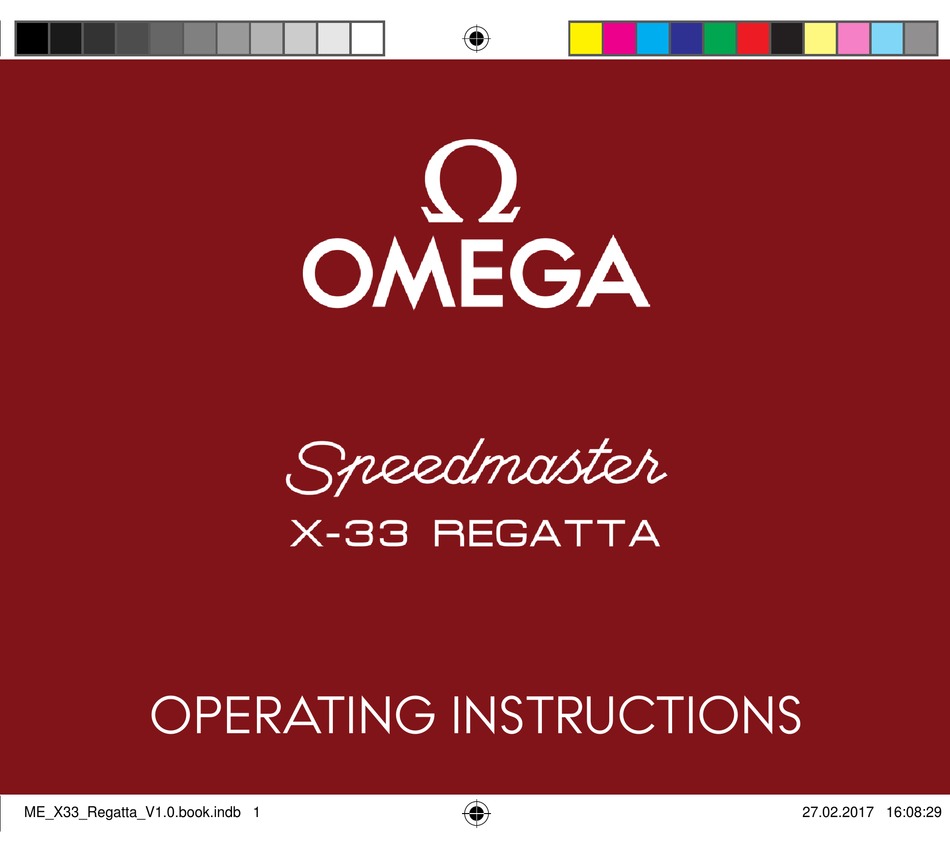 OMEGA SPEEDMASTER X33 REGATTA OPERATING INSTRUCTIONS MANUAL Pdf Download ManualsLib